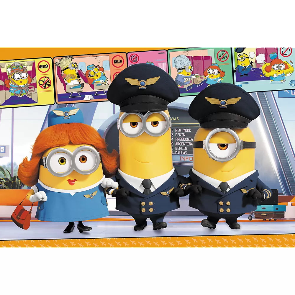 Trefl kirakó 100 darabos minionok a repülőtéren