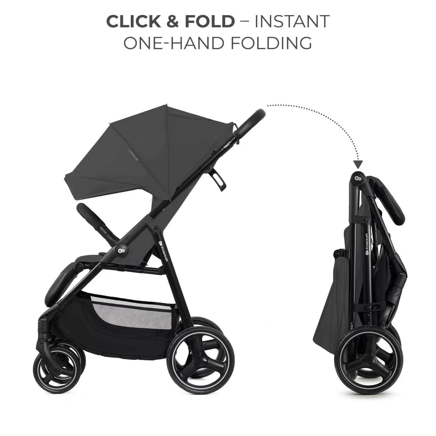 Carucior sport kinderkraft trig3 granite grey