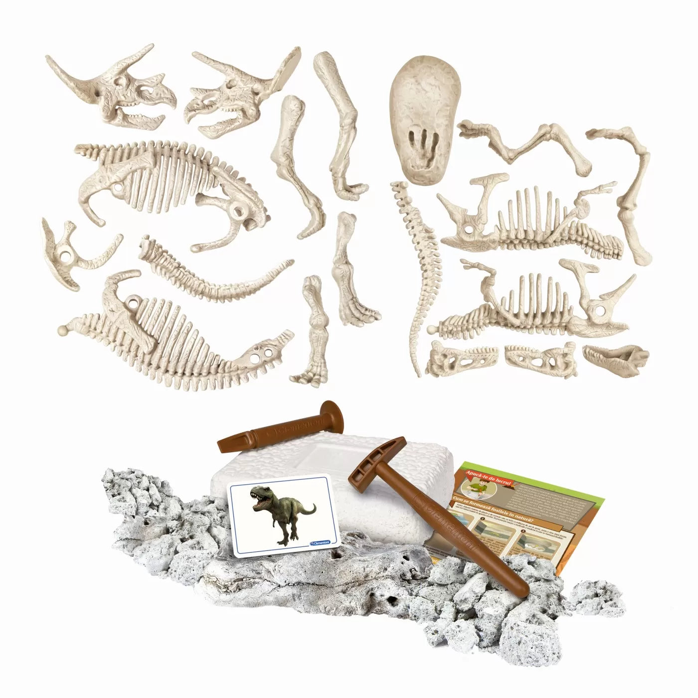 Descopera dinozaurul t-rex & triceraptor fluo stiinta si joaca