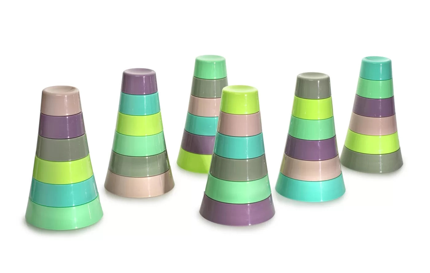 6 darabos bébiétel-tároló készlet, melii, torony modell