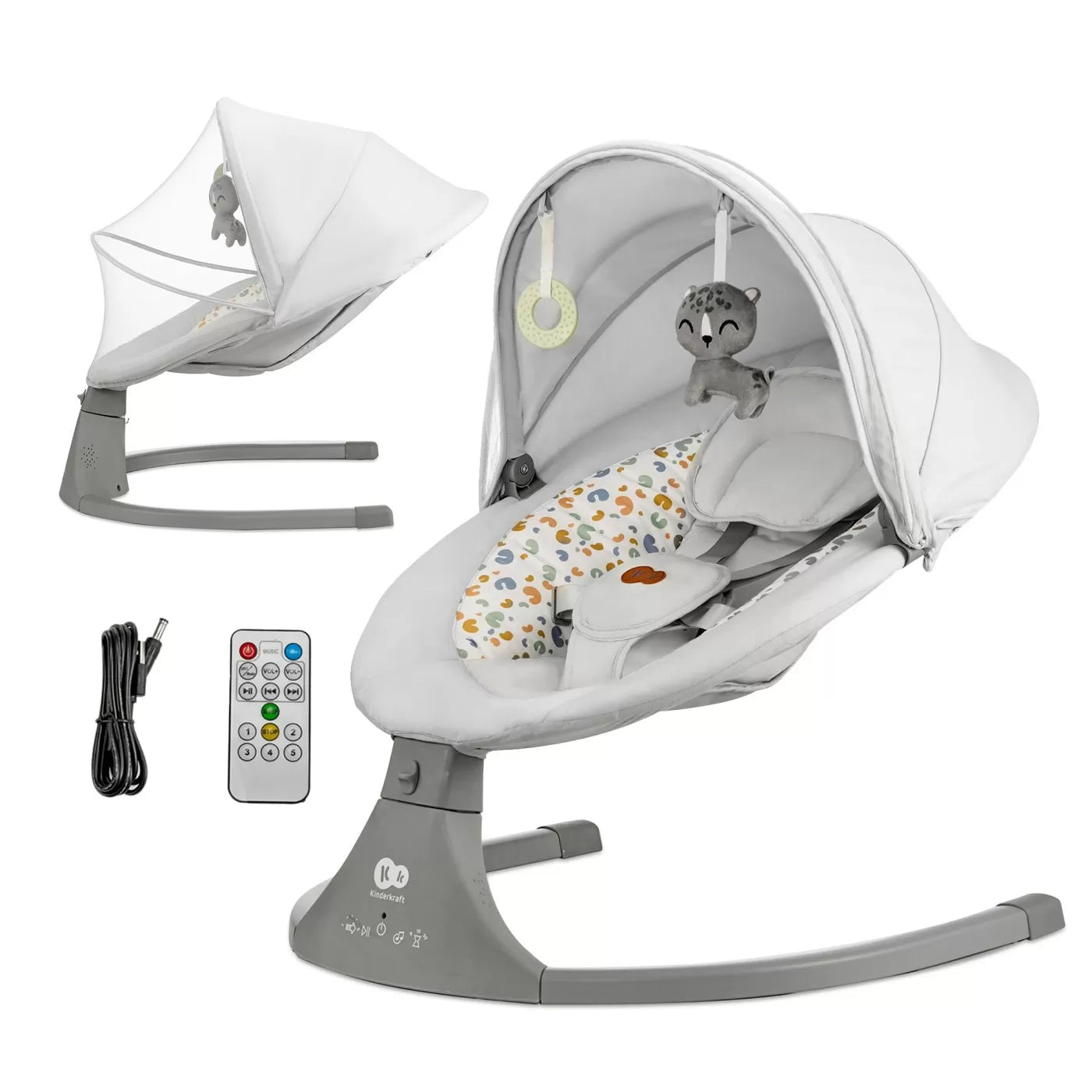 Leagan electric kinderkraft lumi 2, light grey