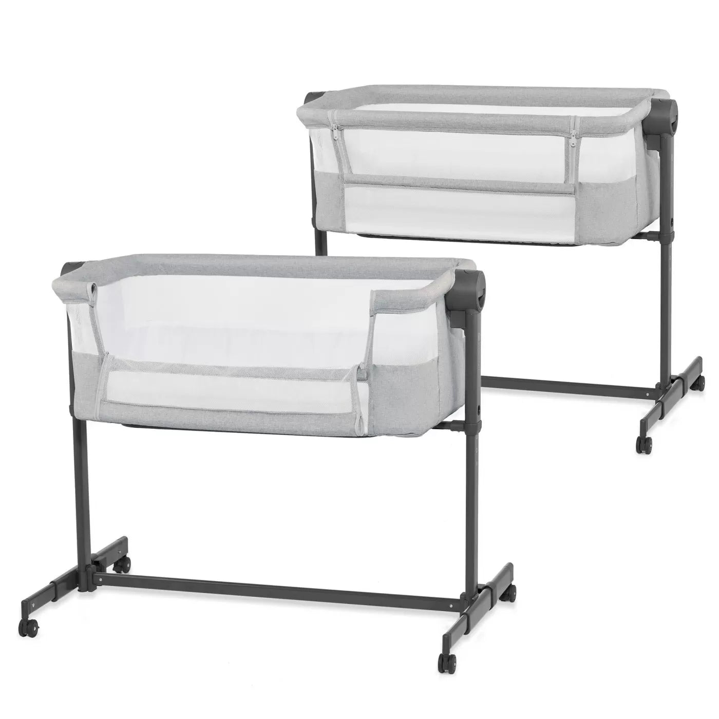 Patut co-sleeper kinderkraft neste up 2, gri deschis