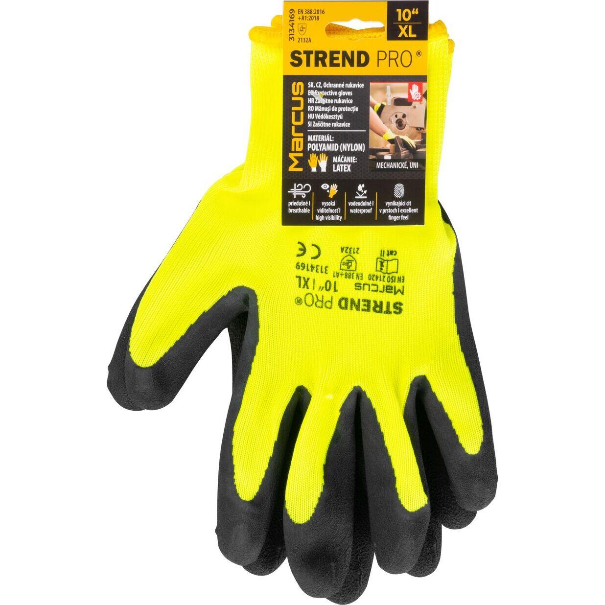 Latex kesztyű, nejlon, Marcus, XL/10-es méret, Strend Pro