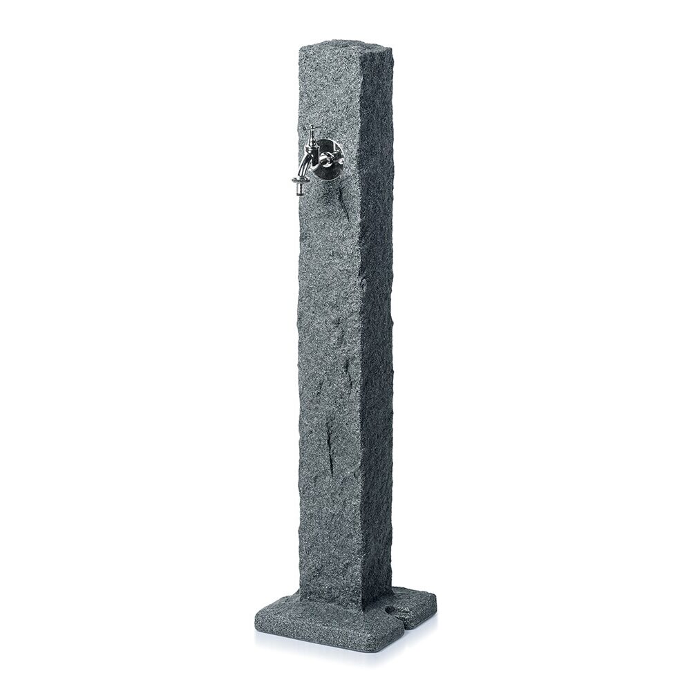 Masca robinet de gradina, cu adaptor furtun, efect granit, antracit, 24x98 cm, Prosperplast