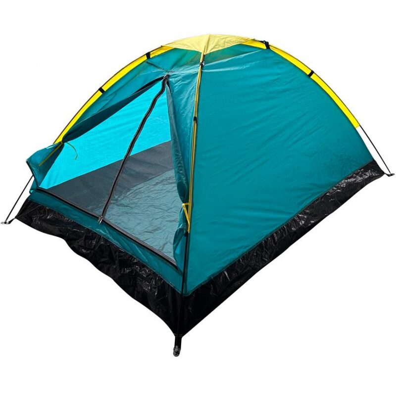 Cort camping, Strend Pro, 2 persoane, poliester cu rezistenta UV, impermeabil, 205x150x100 cm