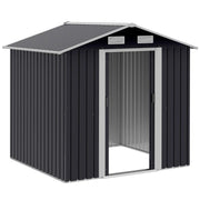 Casuta/magazie/sopron de gradina pentru depozitare unelte, otel, negru, 195x153x188 cm