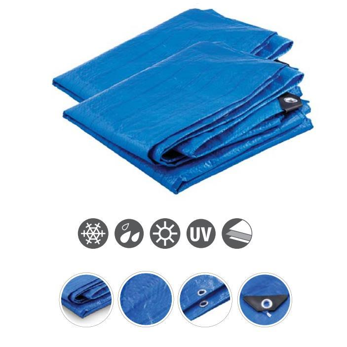 Prelata impermeabila cu inele, 2x3 m, PE, 80 g/mp, 6 mp, Beorol