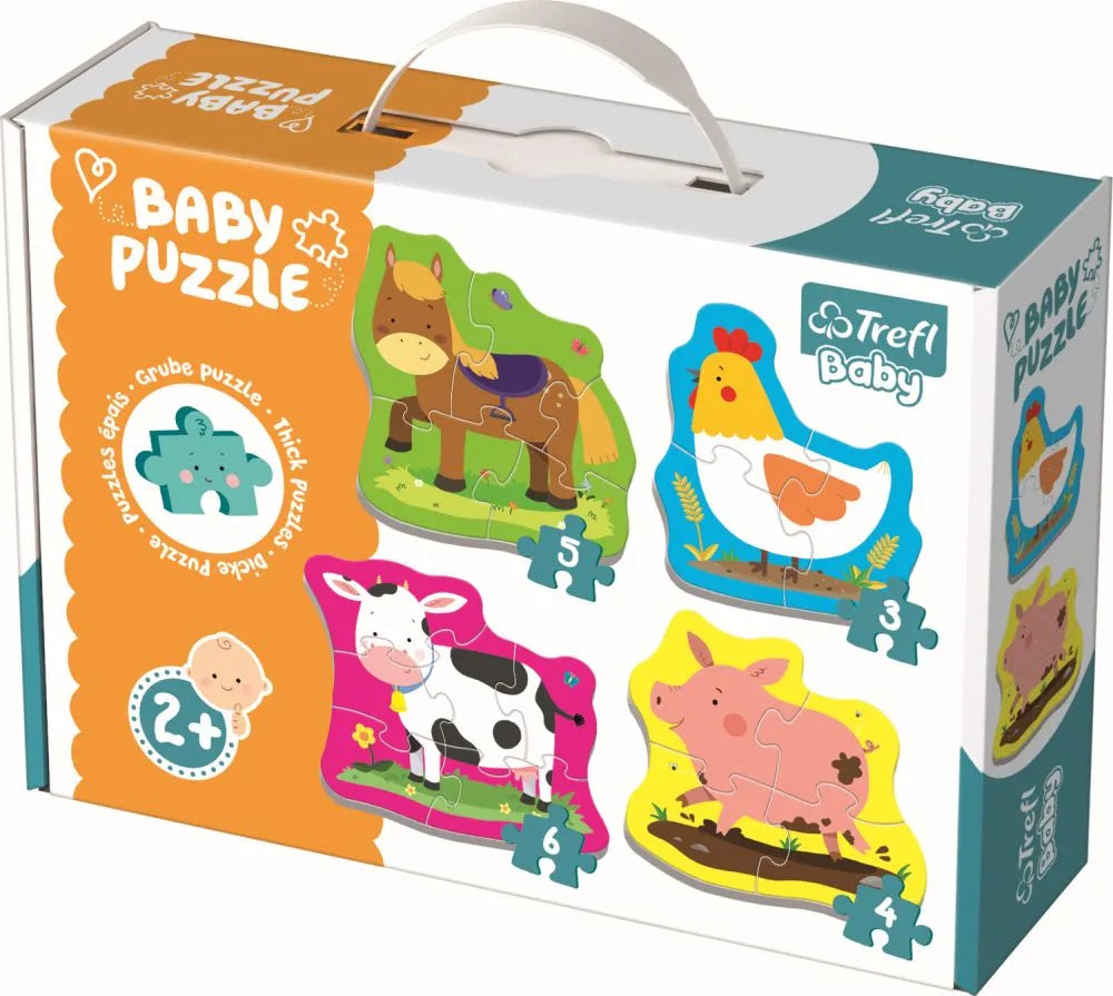Puzzle trefl baby clasic animale la ferma 18 piese