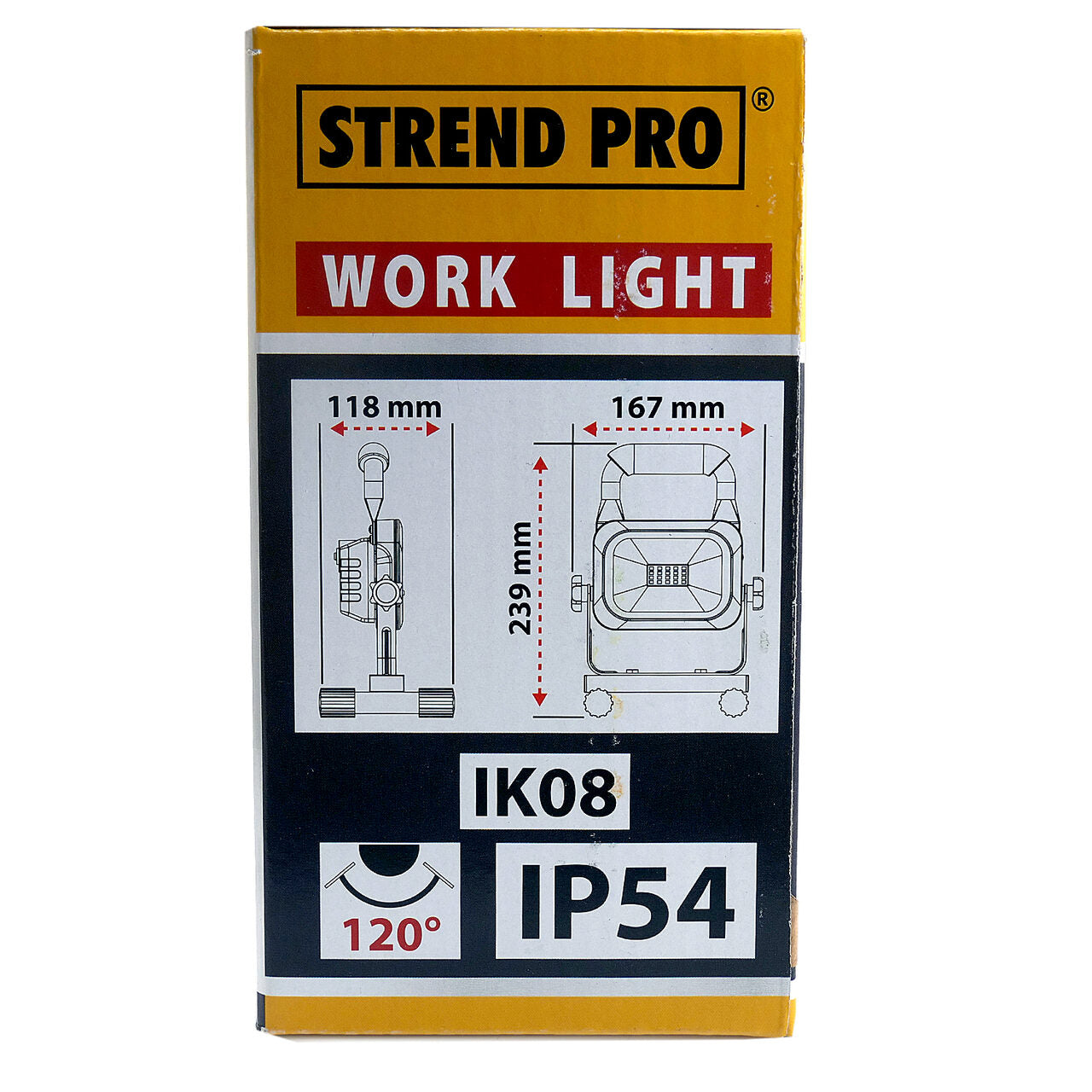 Munkahelyi reflektor, SMD LED, elemmel és fogantyúval, 10 W, 800 lm, IP54, Strend Pro
