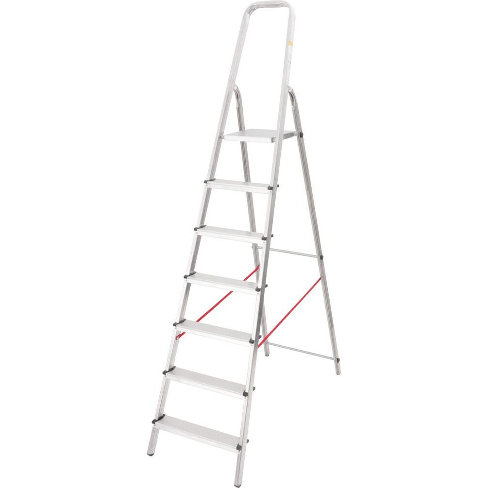 Scara aluminiu, Master, 6 trepte, platforma, max 125 kg, 2.15 m