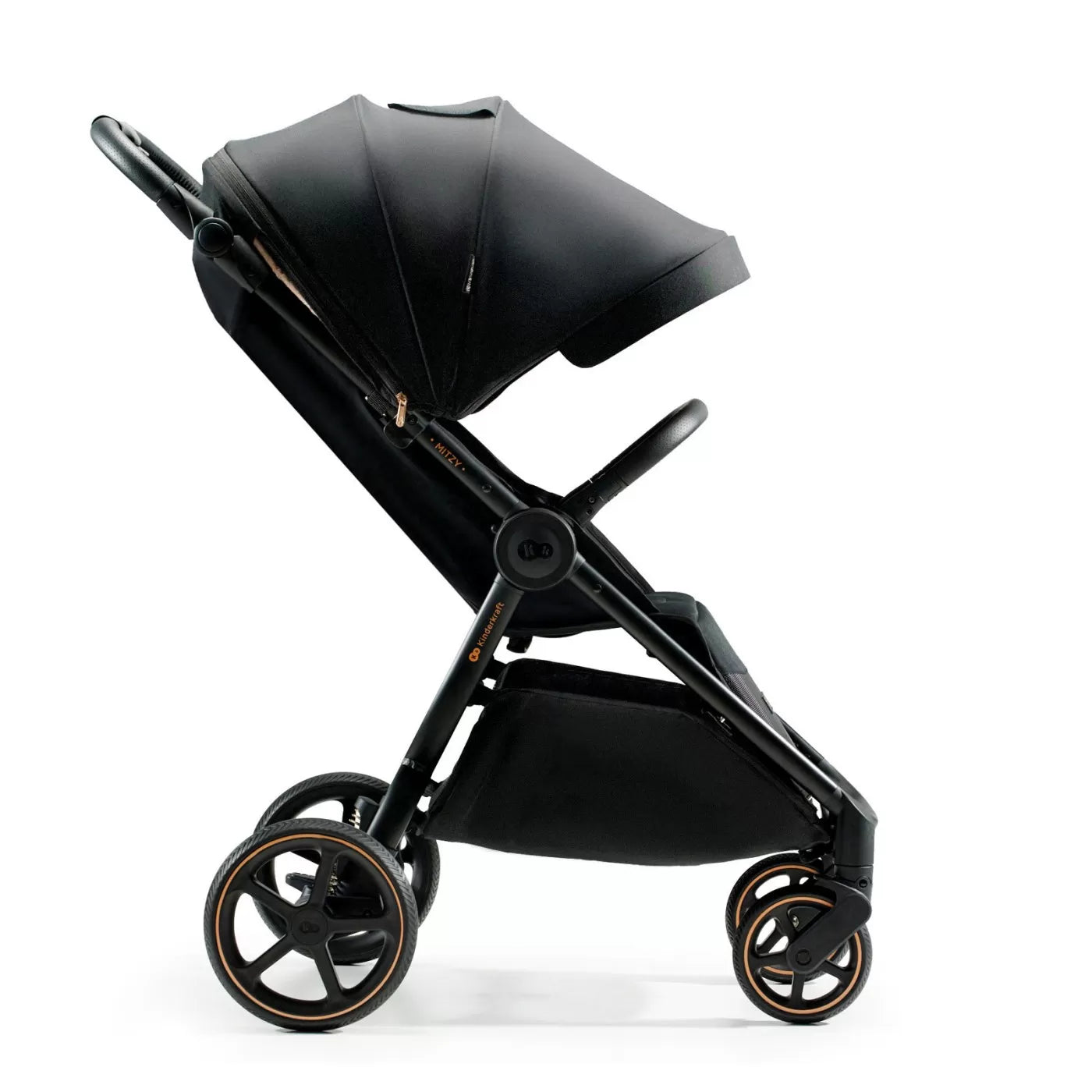 Carucior sport, ultra compact, kinderkraft mitzy, 0-22 kg, black ink