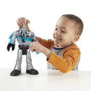 Fisher price imaginext dc super friends robot batman in costum gri 30cm
