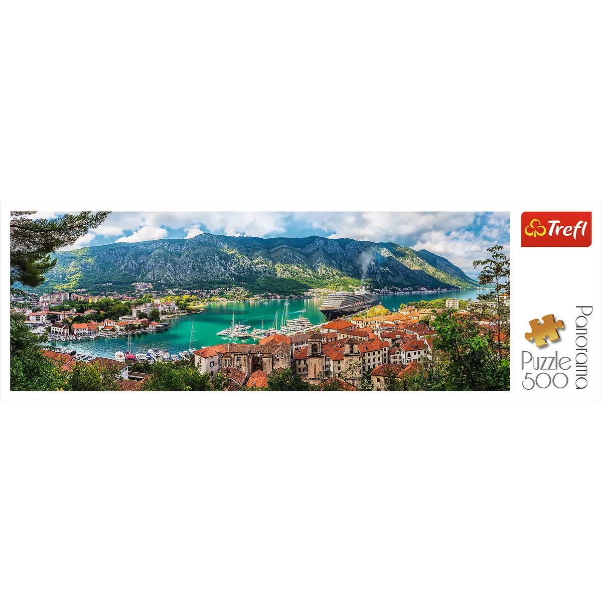 Puzzle trefl 500 Kotor városának panorámája Montenegró