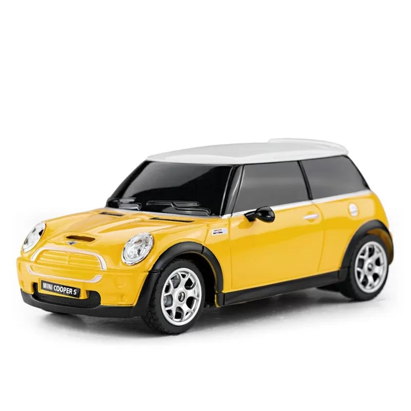 Mini Cooper sárga távirányítós autó 1-24 méretarányban
