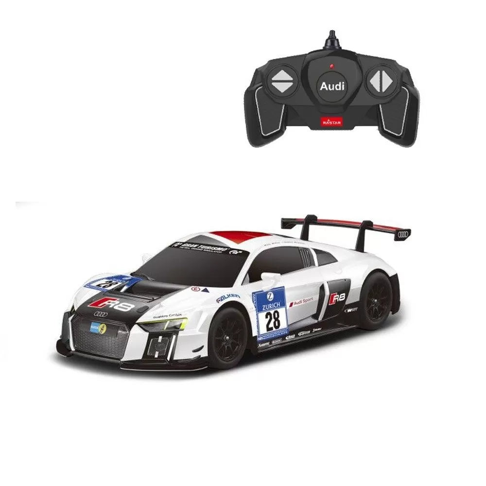 Masina cu telecomanda audi r8 lms performance alb scara 1 la 18