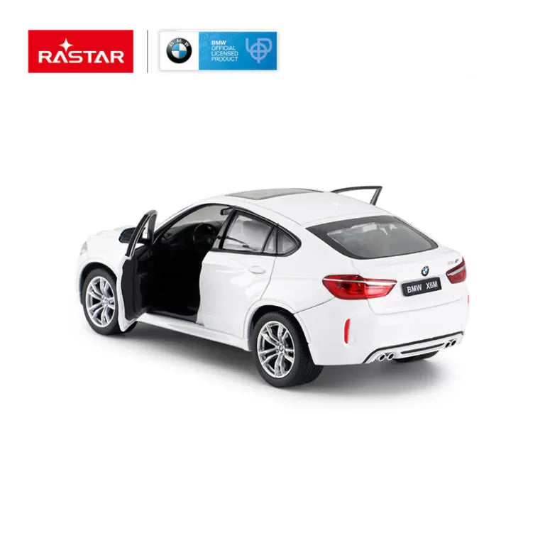 BMW X6M fehér fém autó 1:24 méretarány