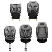 Scaun auto kinderkraft i-fix, i-size 40-150 cm, cool grey