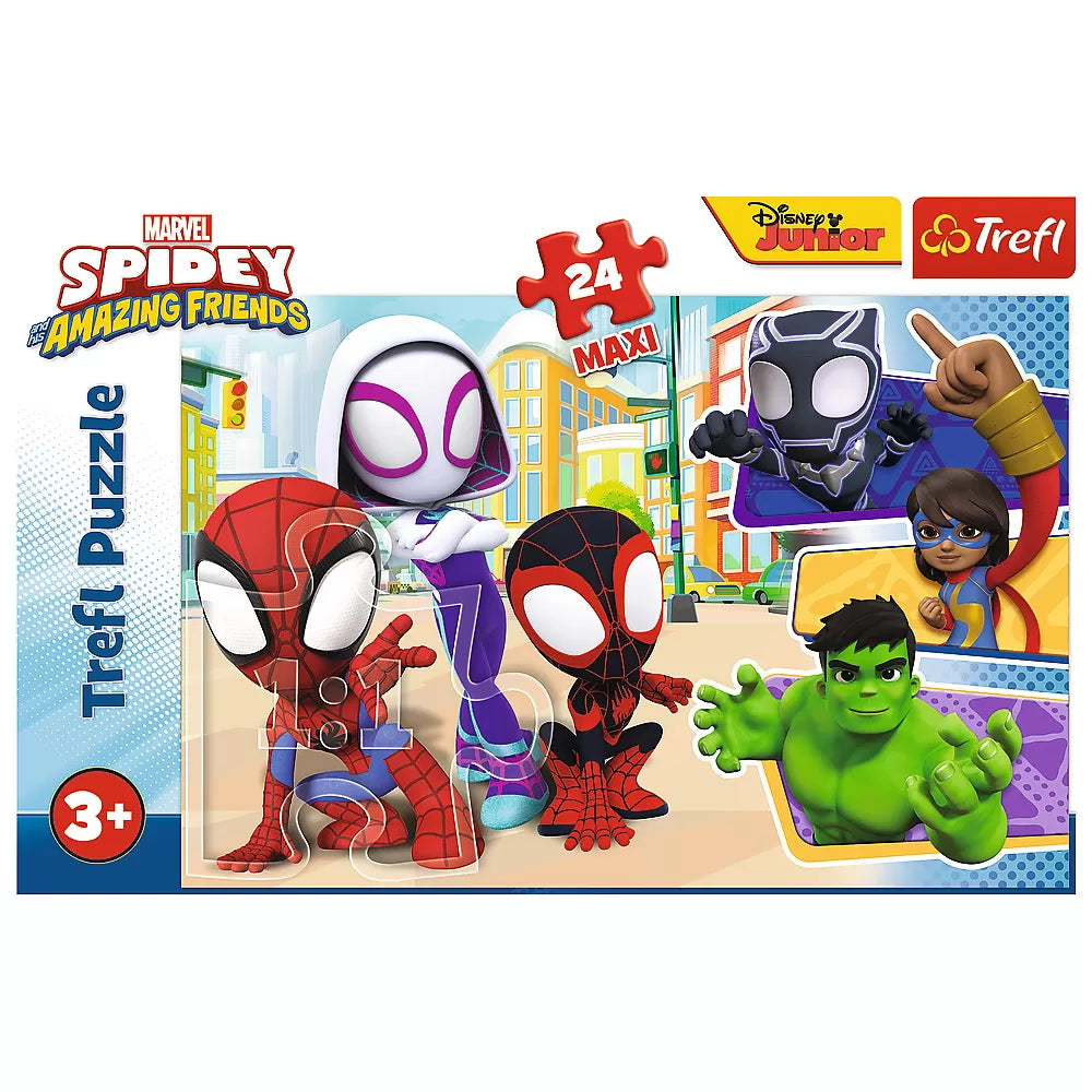 Puzzle trefl 24 maxi spidey si prietenii lui extraordinari