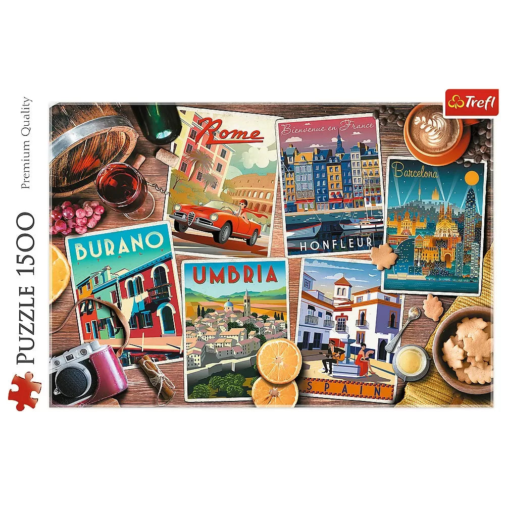 Puzzle Trefl 1500 utazás Európában