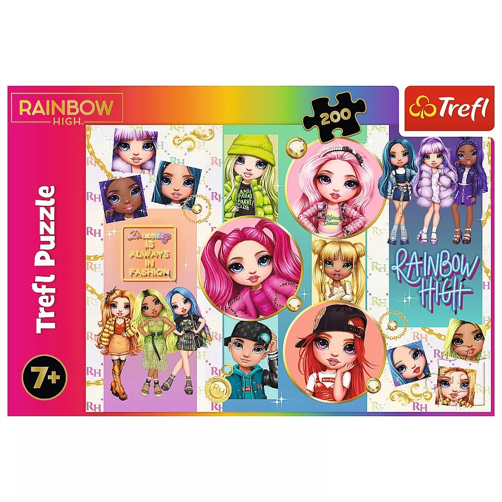 Puzzle trefl 200 rainbowhigh papusile