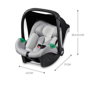 Scoica auto i-size, 40-75 cm, kinderkraft mink pro, grey