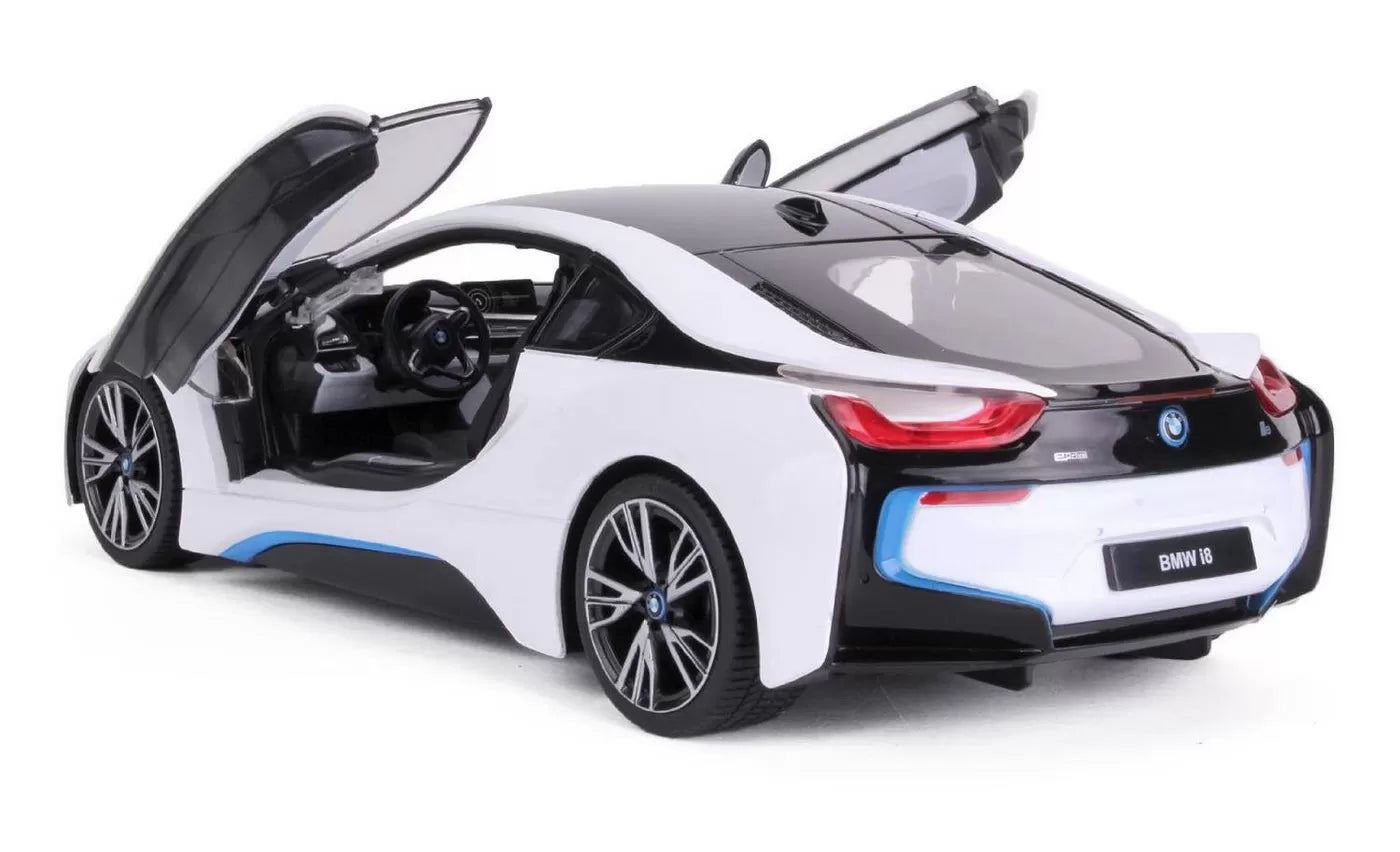 Távirányítós autó bmw i8 fehér 1-14 méretarányú