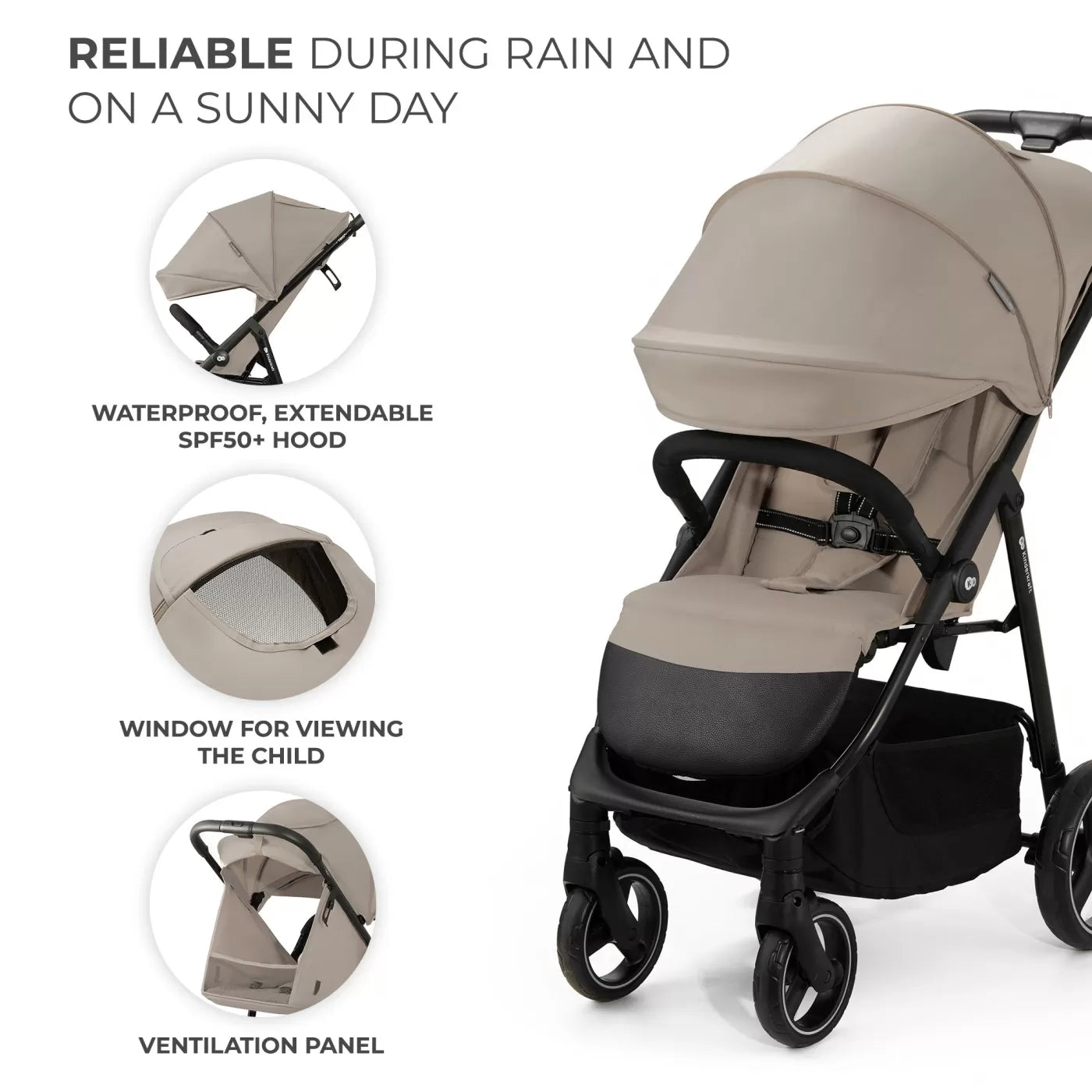Carucior sport kinderkraft trig3 stone beige
