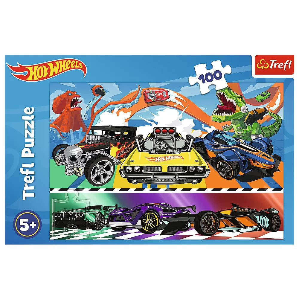 Puzzle Trefl 100 Hot Wheels versenyautó
