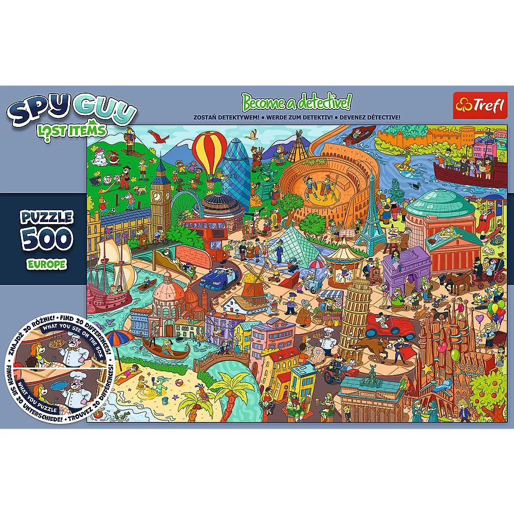 Puzzle trefl 500 kém srác elveszett tárgyak Európában