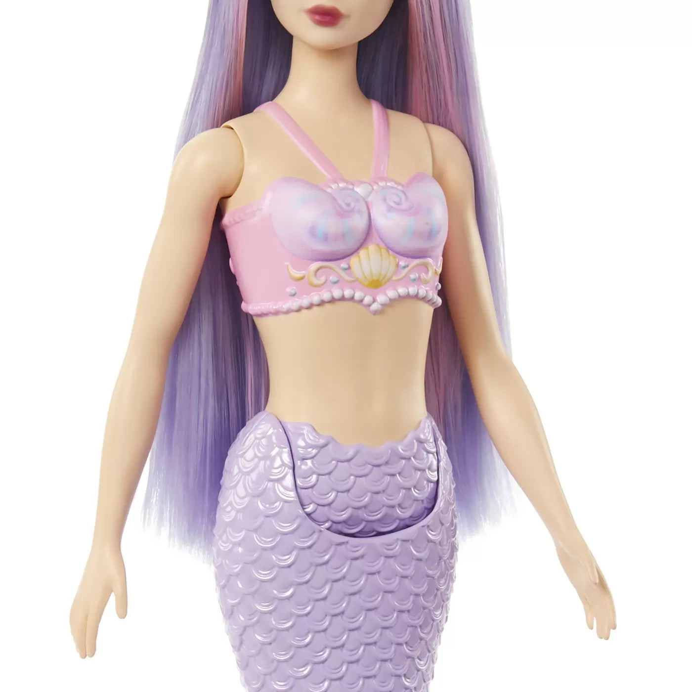 Barbie dreamtopia papusa sirena cu par mov si coada mov