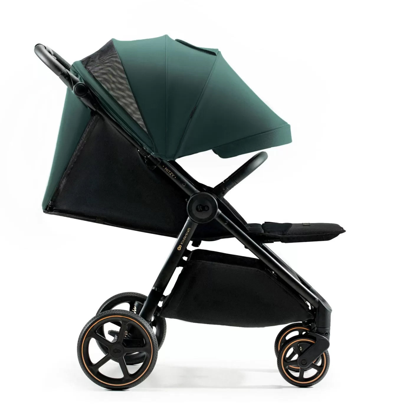 Carucior sport, ultra compact, kinderkraft mitzy, 0-22 kg, jade green