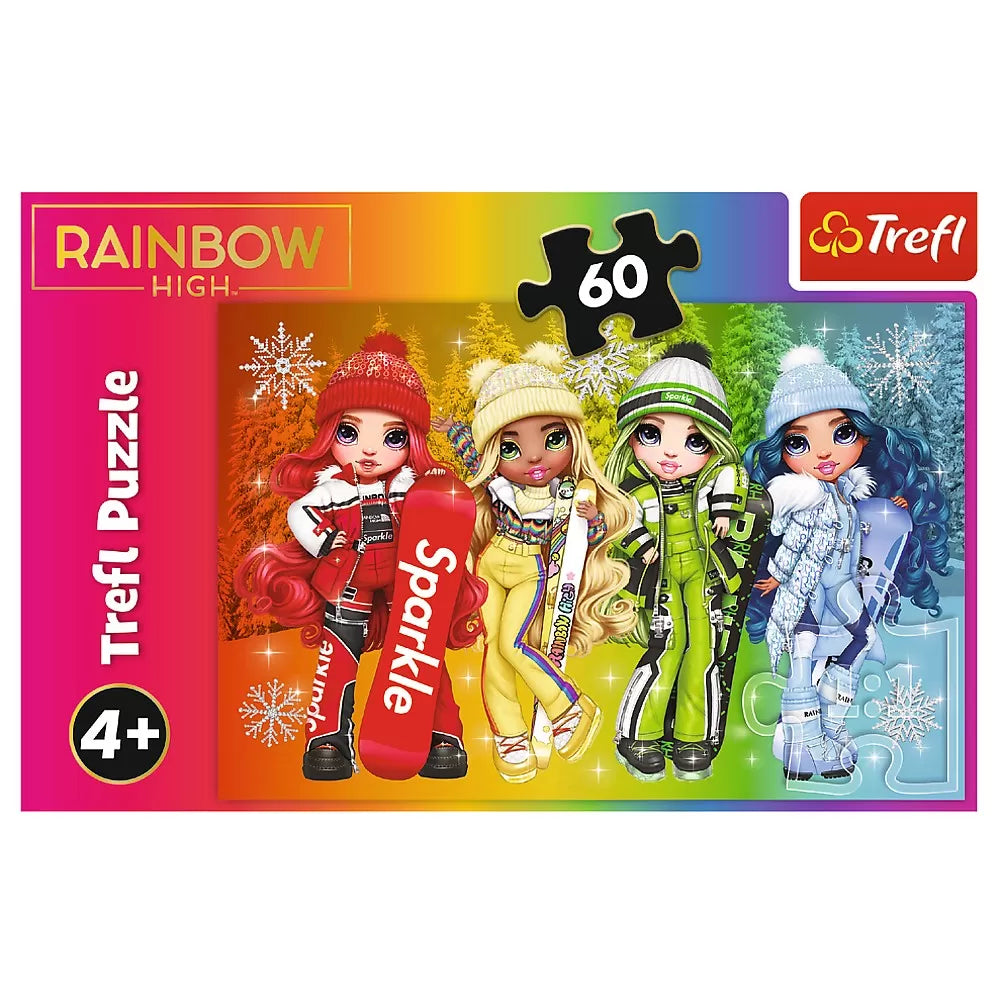 Puzzle Trefl 60 szivárvány magas játékos babák