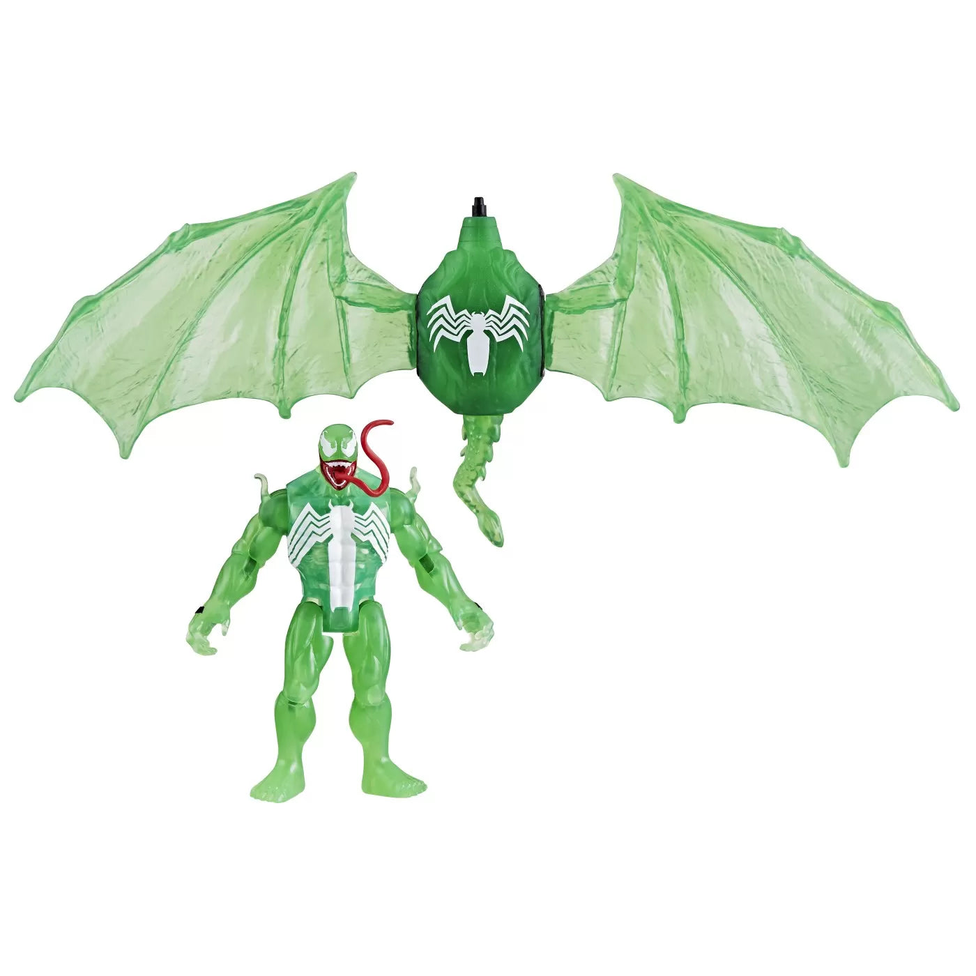 Hasbspiderman jármű és zöld szimbióta figura szett 10cm