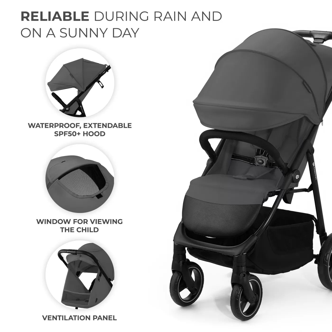 Carucior sport kinderkraft trig3 granite grey
