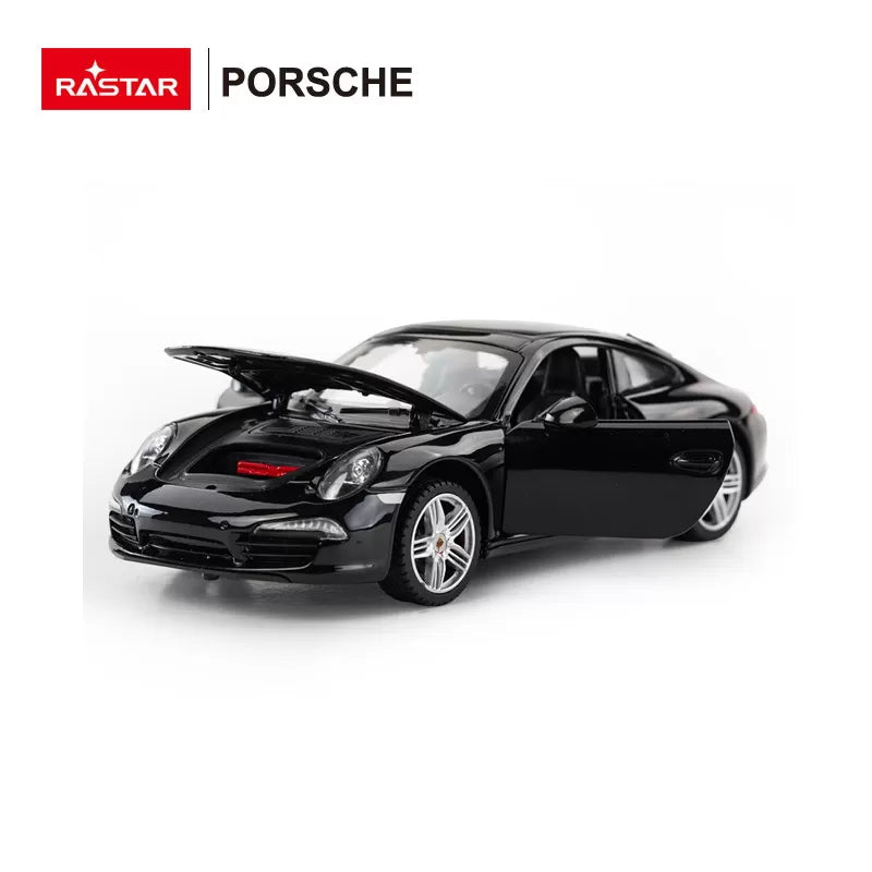 Porsche 911 fekete fém autó 1-24 méretarányban