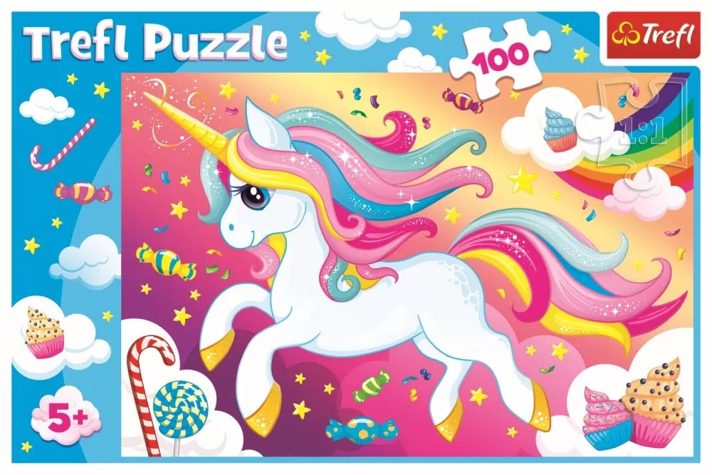 Puzzle trefl 100 frumosul unicorn