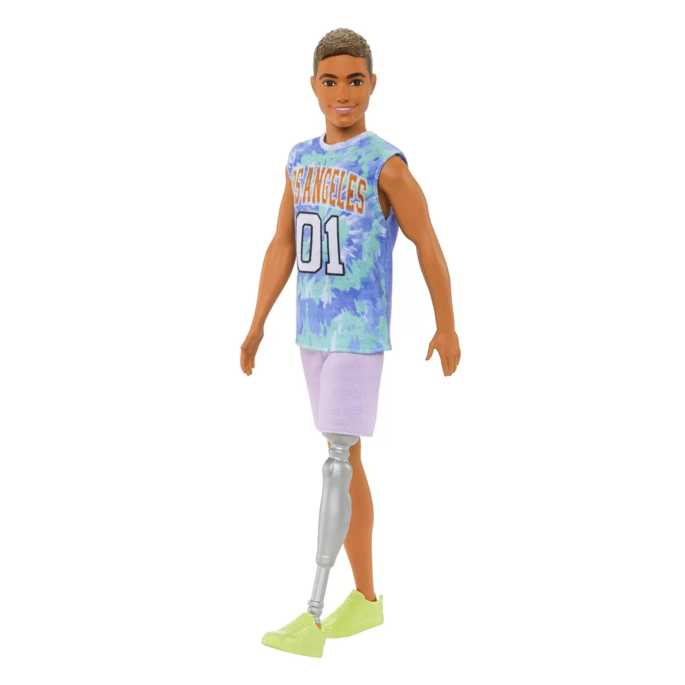Barbie papusa baiat fashionistas saten cu un picior cu proteza