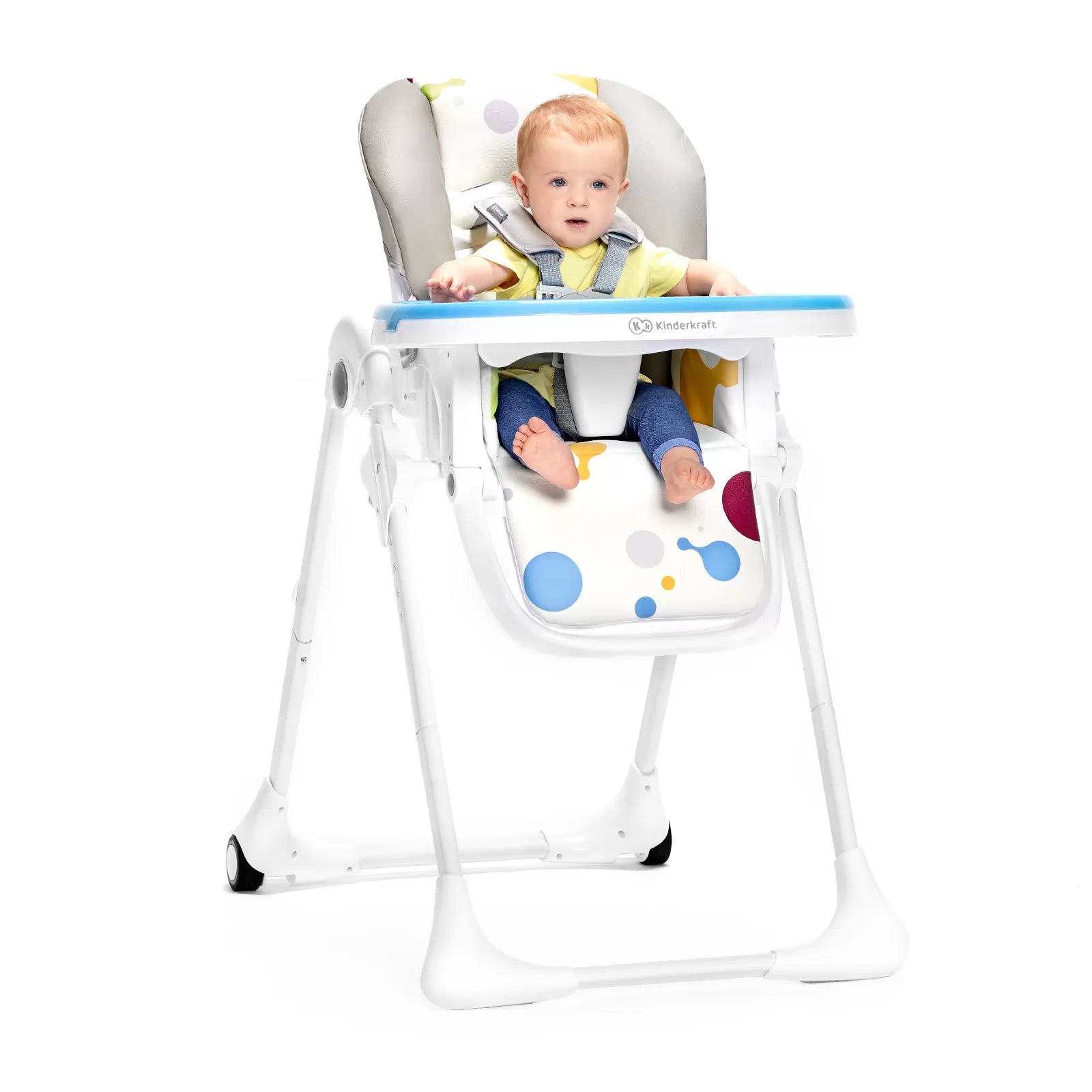 Scaun de masa kinderkraft yummy pliabil, multicolor