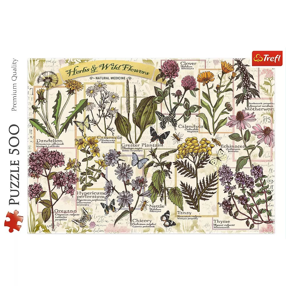 Puzzle Trefl 500 vadnövény és virág