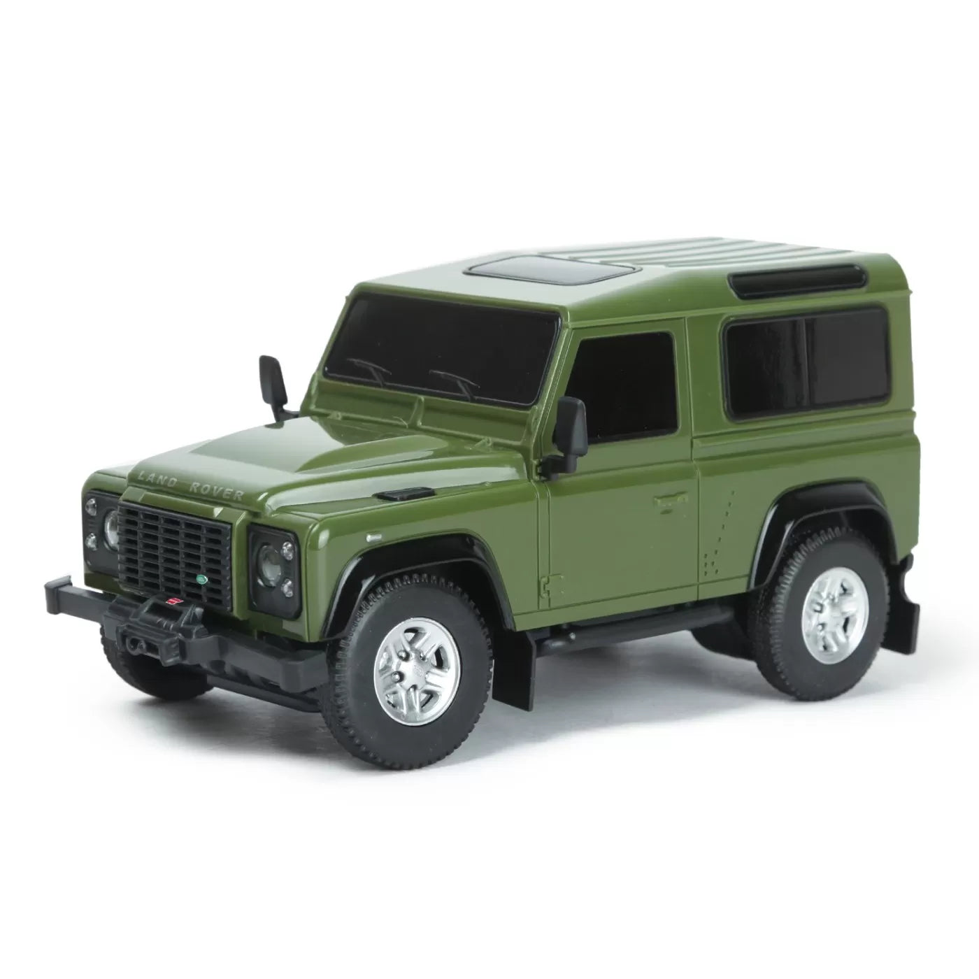 Masina cu telecomanda land rover defender verde cu scara 1 la 24