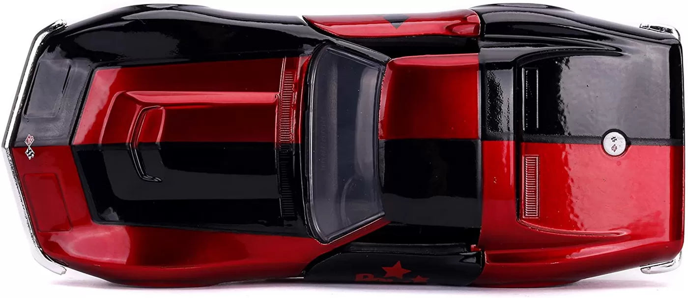 Harley Quinn 1969-es Corvette Stingray fém autó 1-32 méretarányban