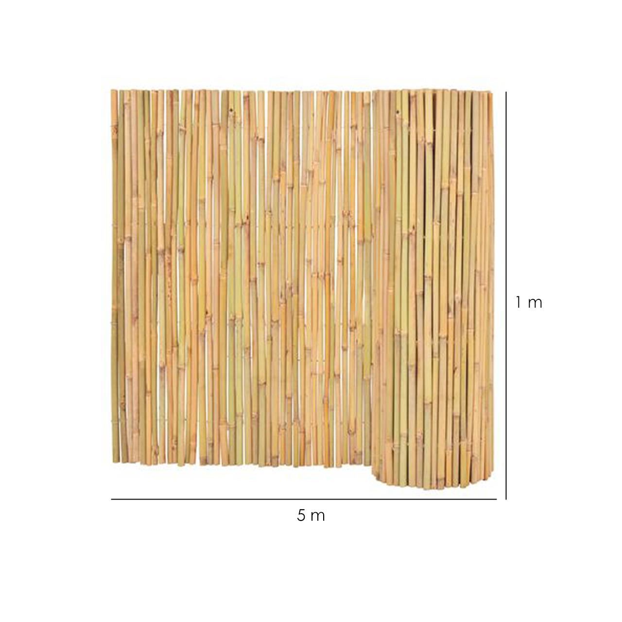 Gard/paravan din bambus natural, 5x1 m