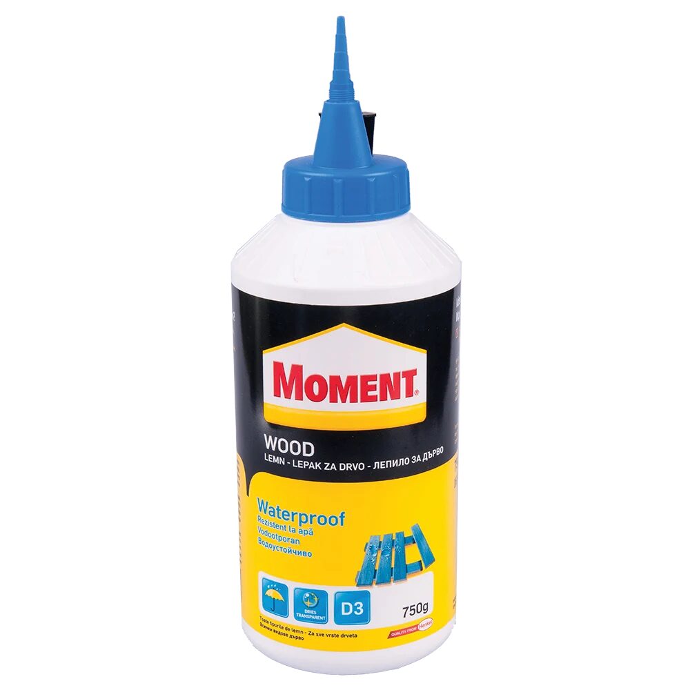 Adeziv pentru lemn, Moment Wood WaterProof, D3, interior / exterior, alb, 750 g