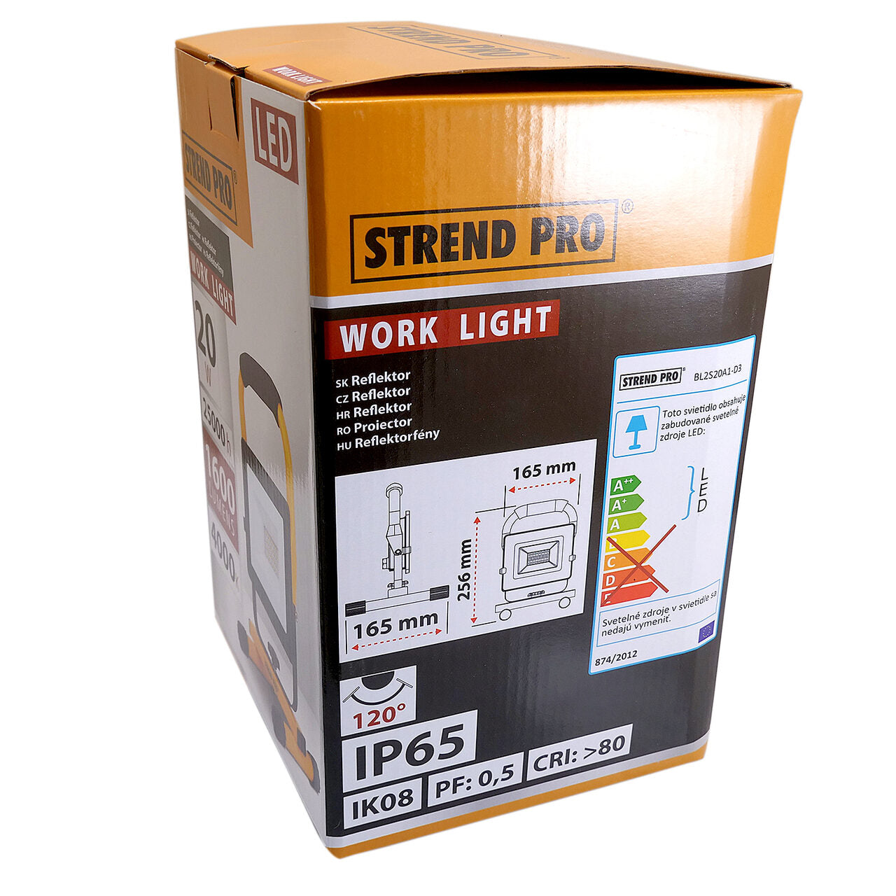 Munkalámpa, SMD LED, talppal, 20 W, 1600 lm, IP65, Strend Pro