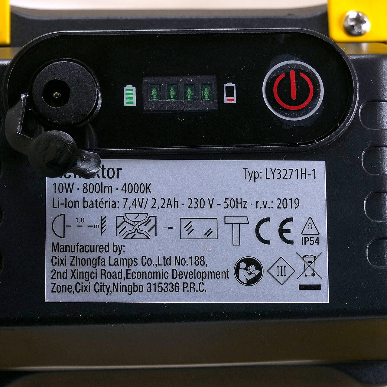 Munkahelyi reflektor, SMD LED, elemmel és fogantyúval, 10 W, 800 lm, IP54, Strend Pro