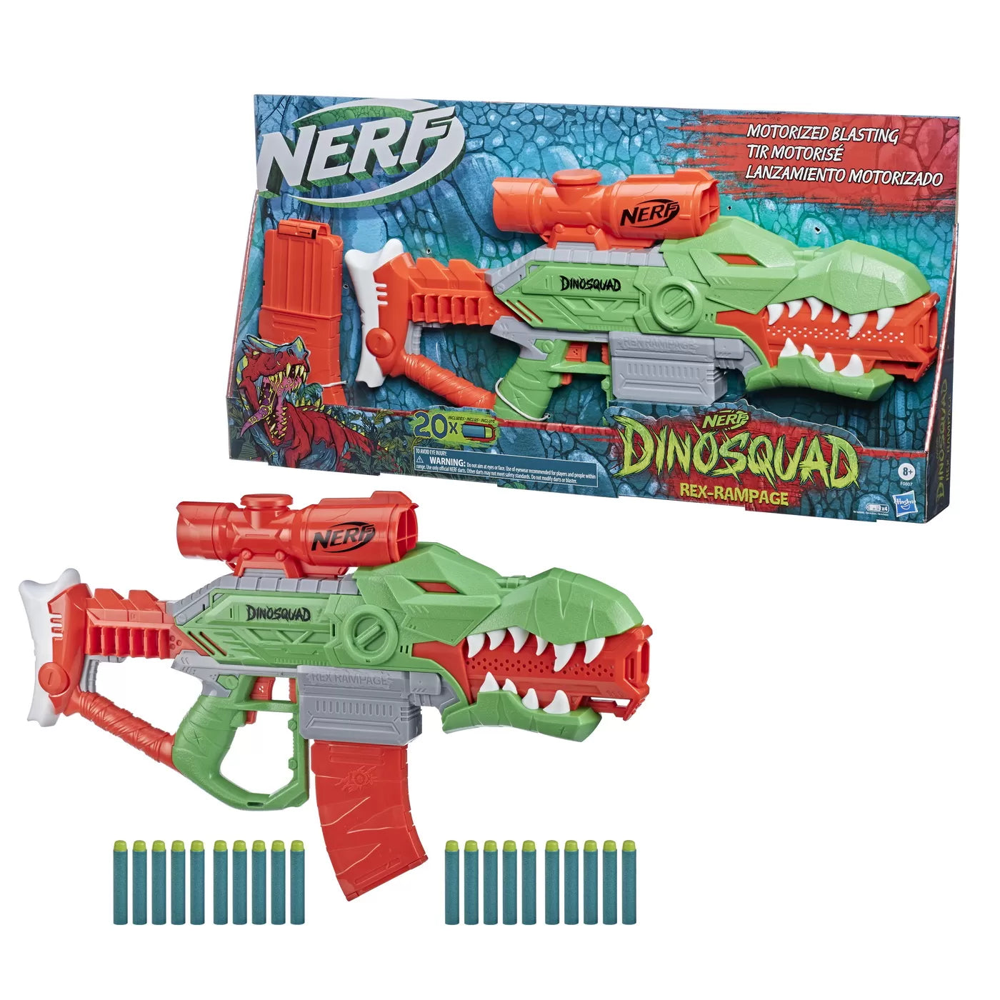 Nerf blaster dinosquad rex rampage