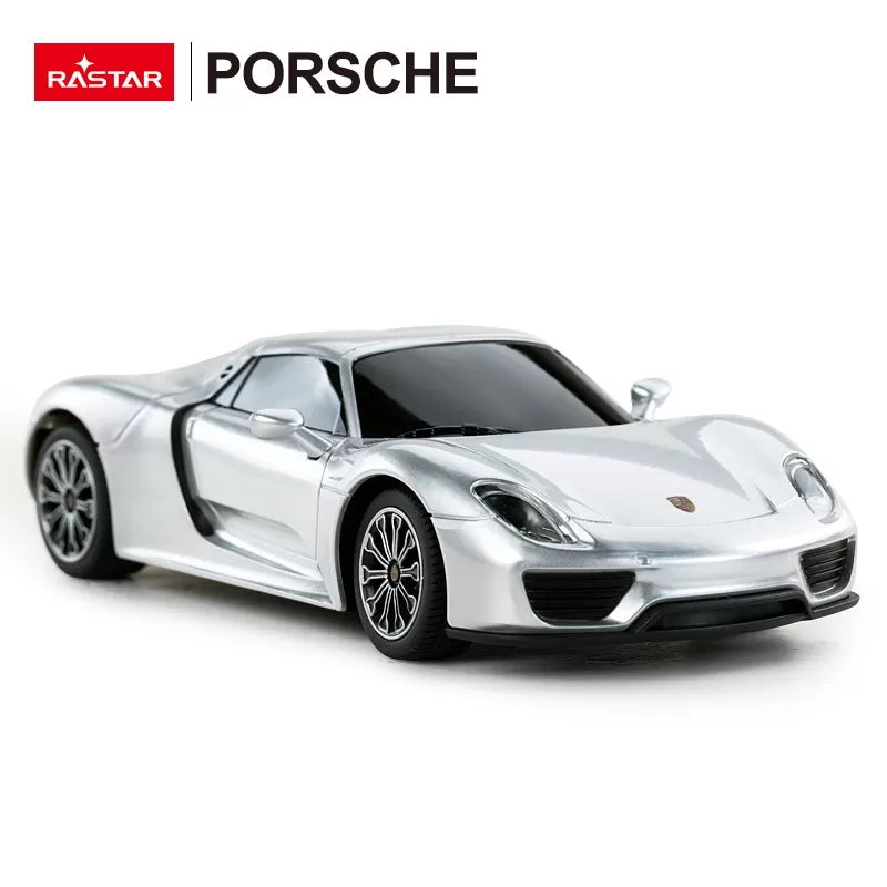 Távirányítós autó Porsche 918 Spyder ezüst 1-24 méretarányú