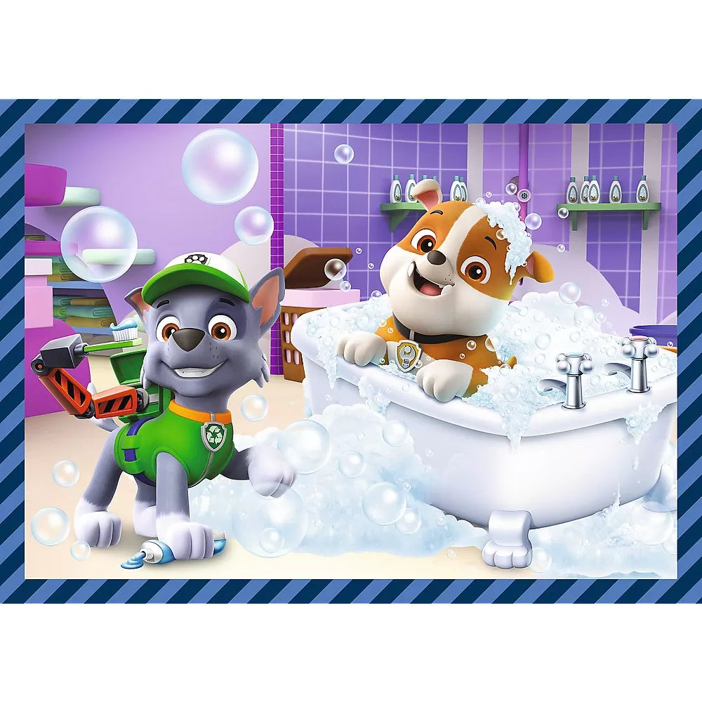 Puzzle trefl 4in1 patrula catelusilor activitatile zilnice ale echipei