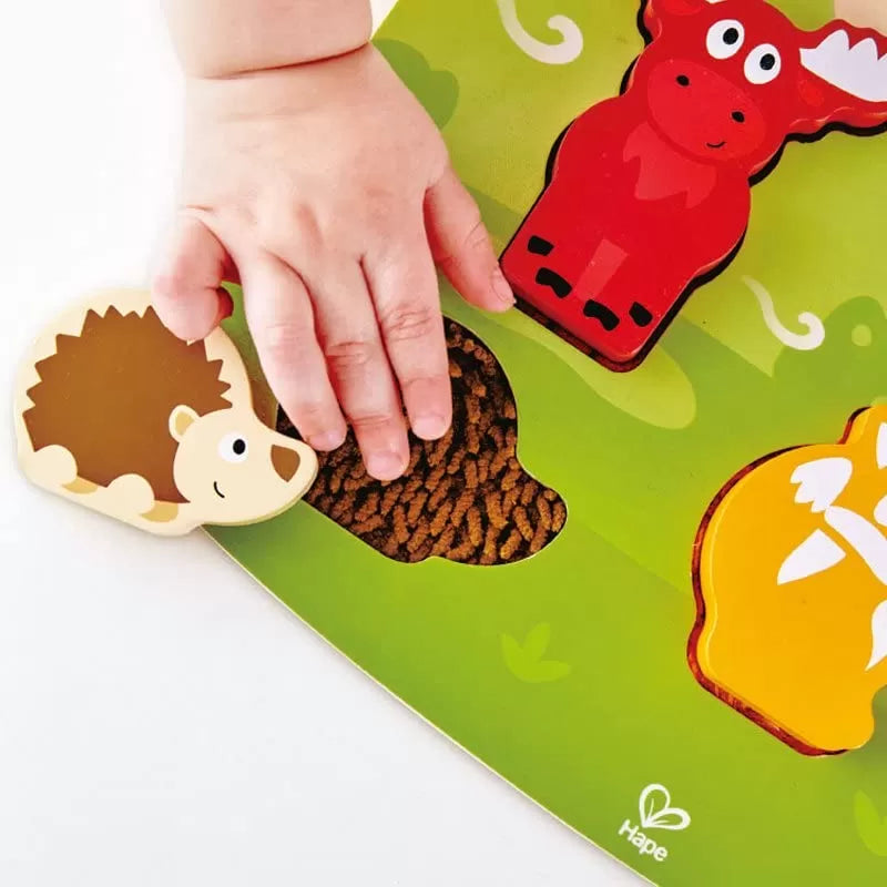 Hape tapintható kirakó - erdei állatok