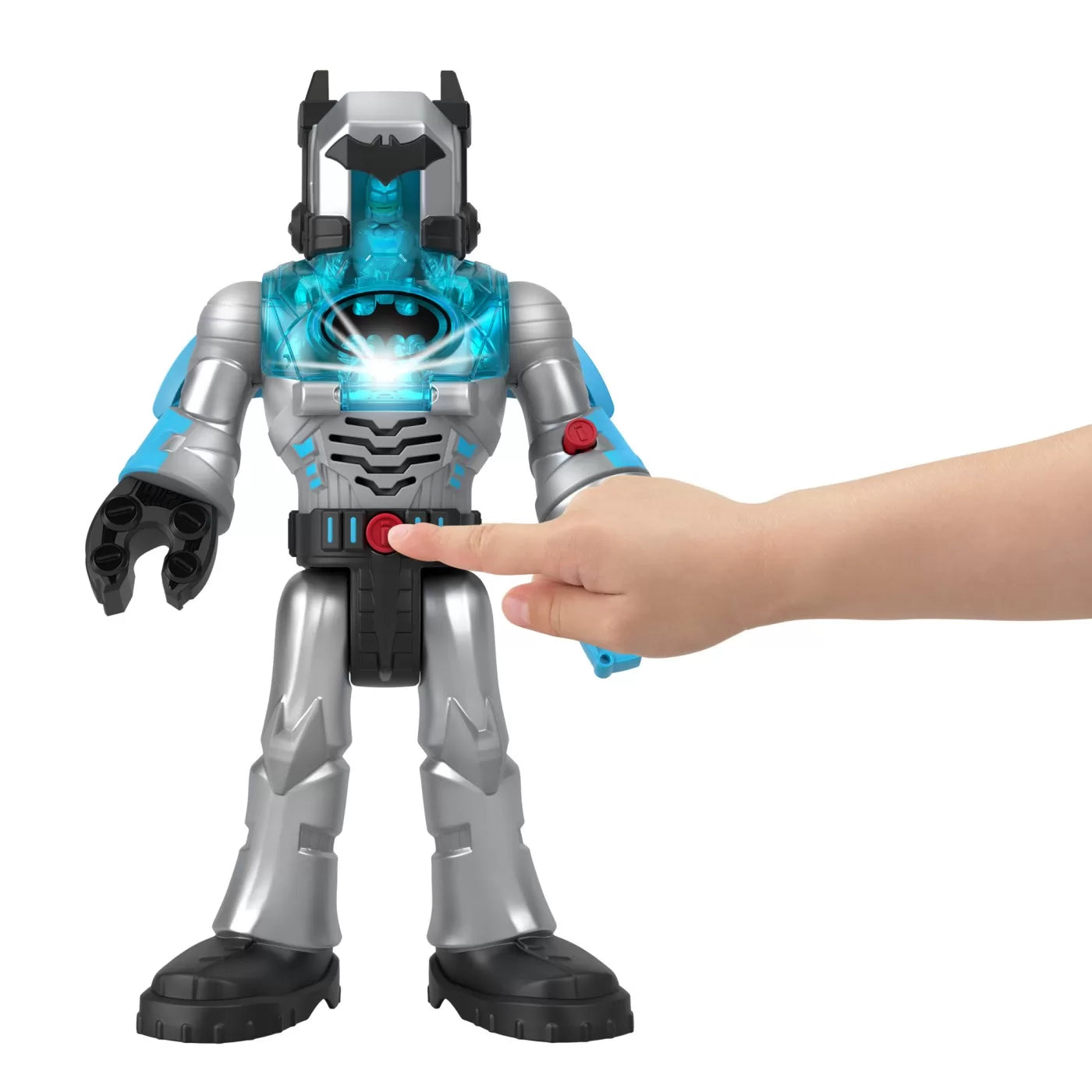 Fisher price imaginext dc super friends robot batman in costum gri 30cm